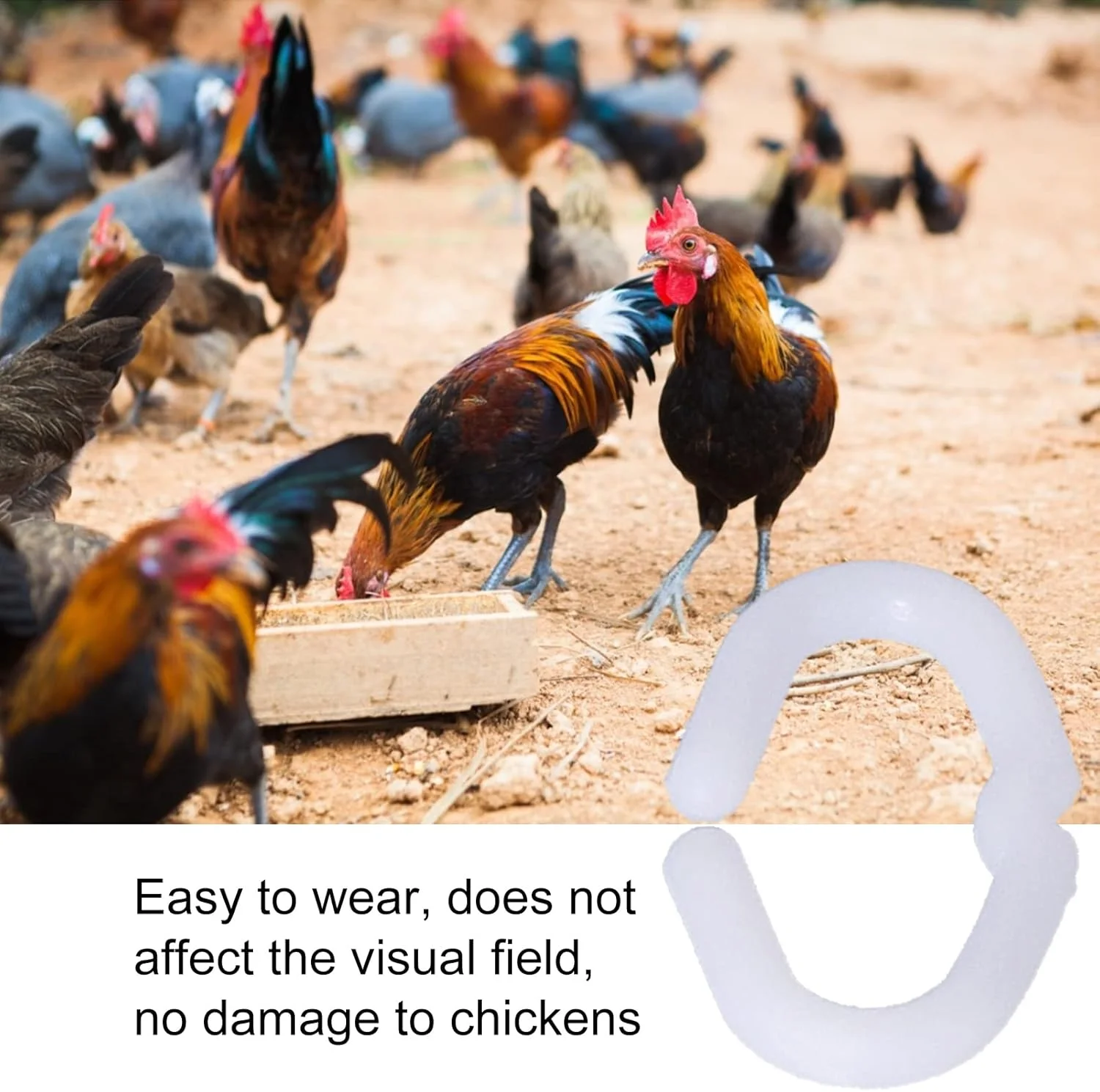 200 عدد گیره نوک مرغ پلاستیکی PP، حلقه دهان خروس قابل استفاده مجدد، لوازم مرغداری، جلوگیری از نوک زدن، بهبود میزان بقا، لوازم خروس مرغداری ایمن و بادوام