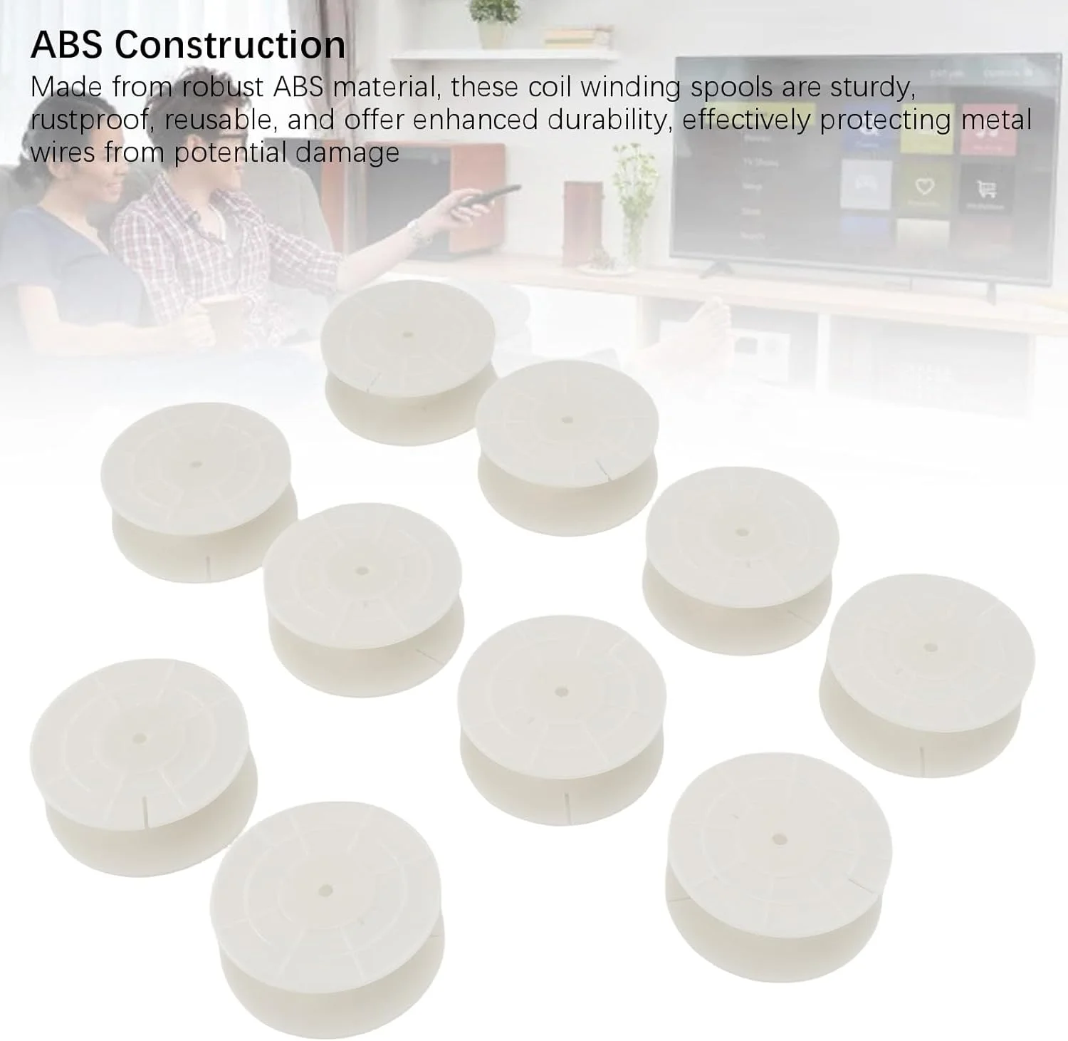 10 عدد قرقره سیم خالی پلاستیکی 80 میلی متری، قرقره های خالی سفید برای زنجیر، نخ های قلاب بافی، سیم ها، سازمان دهنده سیم، قرقره سیم پیچ برای خیاطی، گلدوزی، صنایع دستی