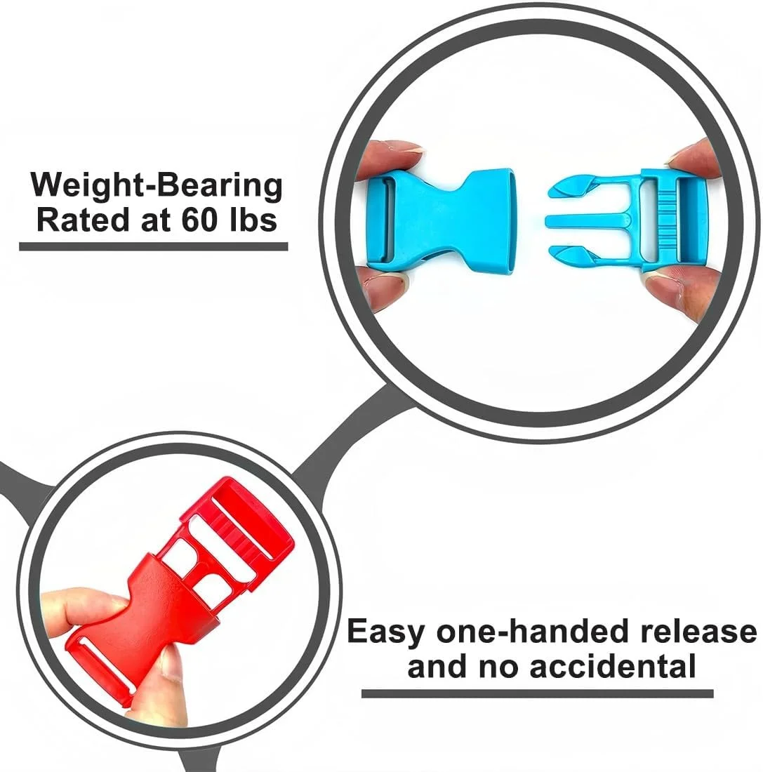 8 عدد سگک پلاستیکی 3/8 اینچی برای دستبند پاراکورد