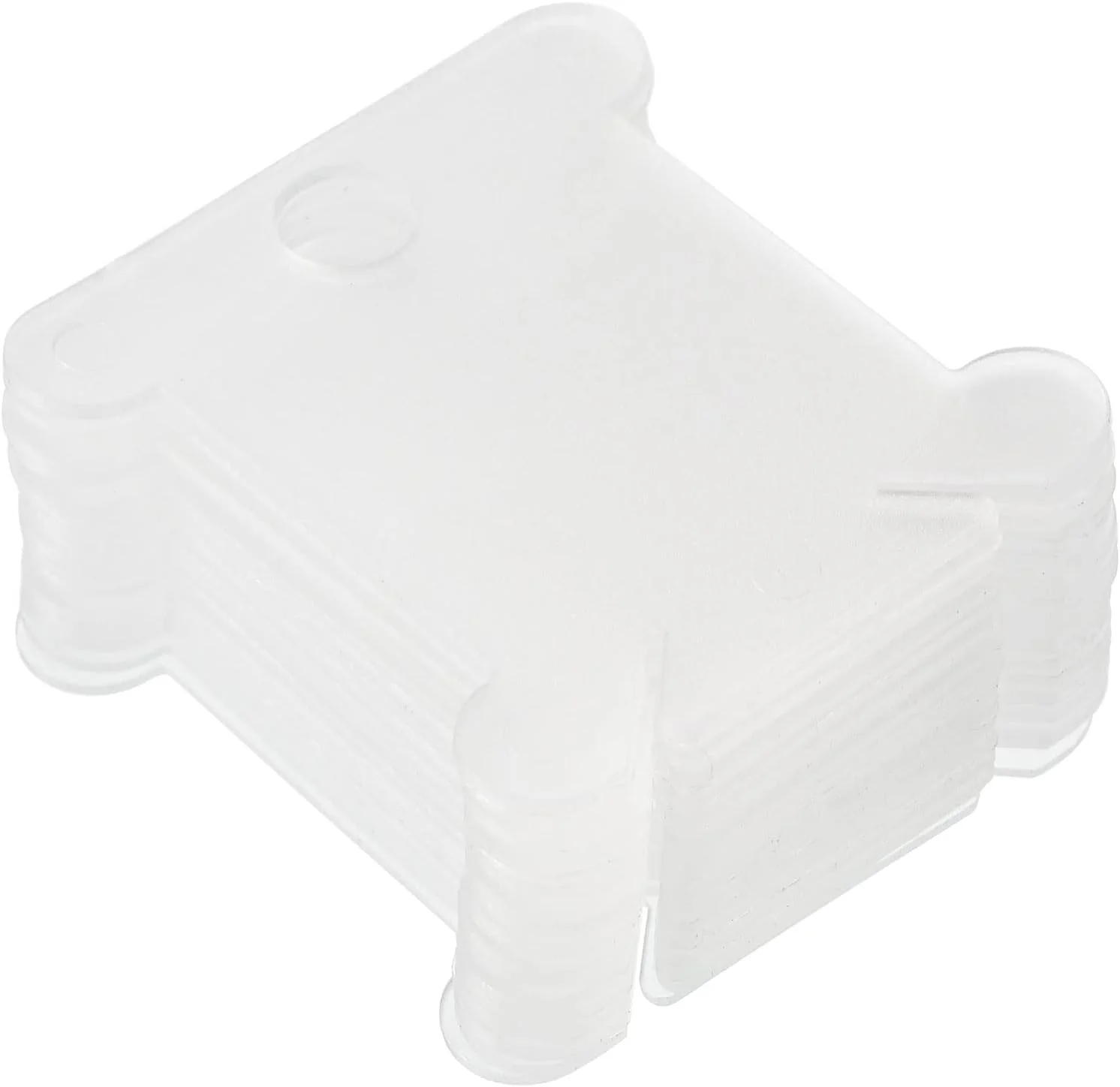 بوبین نخ پلاستیکی، بسته 300 عددی کارت نخ پنبه ای متقاطع برای کاردستی، خیاطی، جعبه نگهداری گلدوزی، شفاف