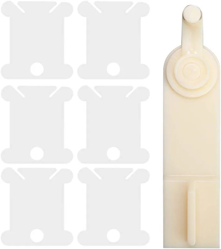 100 عدد قرقره نخ دندان پلاستیکی، سازمان دهنده نخ کوک صلیبی، نگهدارنده نخ با نخ پیچ برای گلدوزی و خیاطی DIY