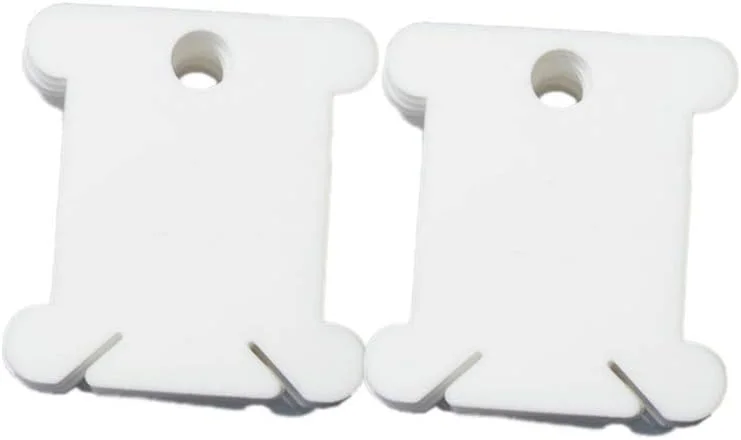 ماسوره های پلاستیکی نخ دندان برای نخ پنبه ای گلدوزی کوک متقاطع، صنایع دستی، خیاطی، ذخیره سازی، سفید، 200 عدد