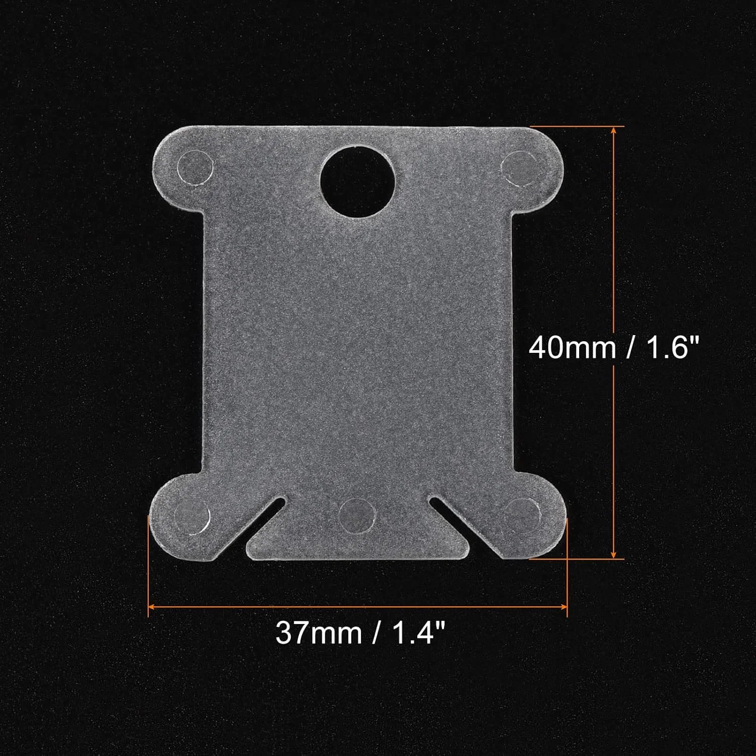 بوبین نخ پلاستیکی، بسته 300 عددی کارت نخ پنبه ای متقاطع برای کاردستی، خیاطی، جعبه نگهداری گلدوزی، شفاف