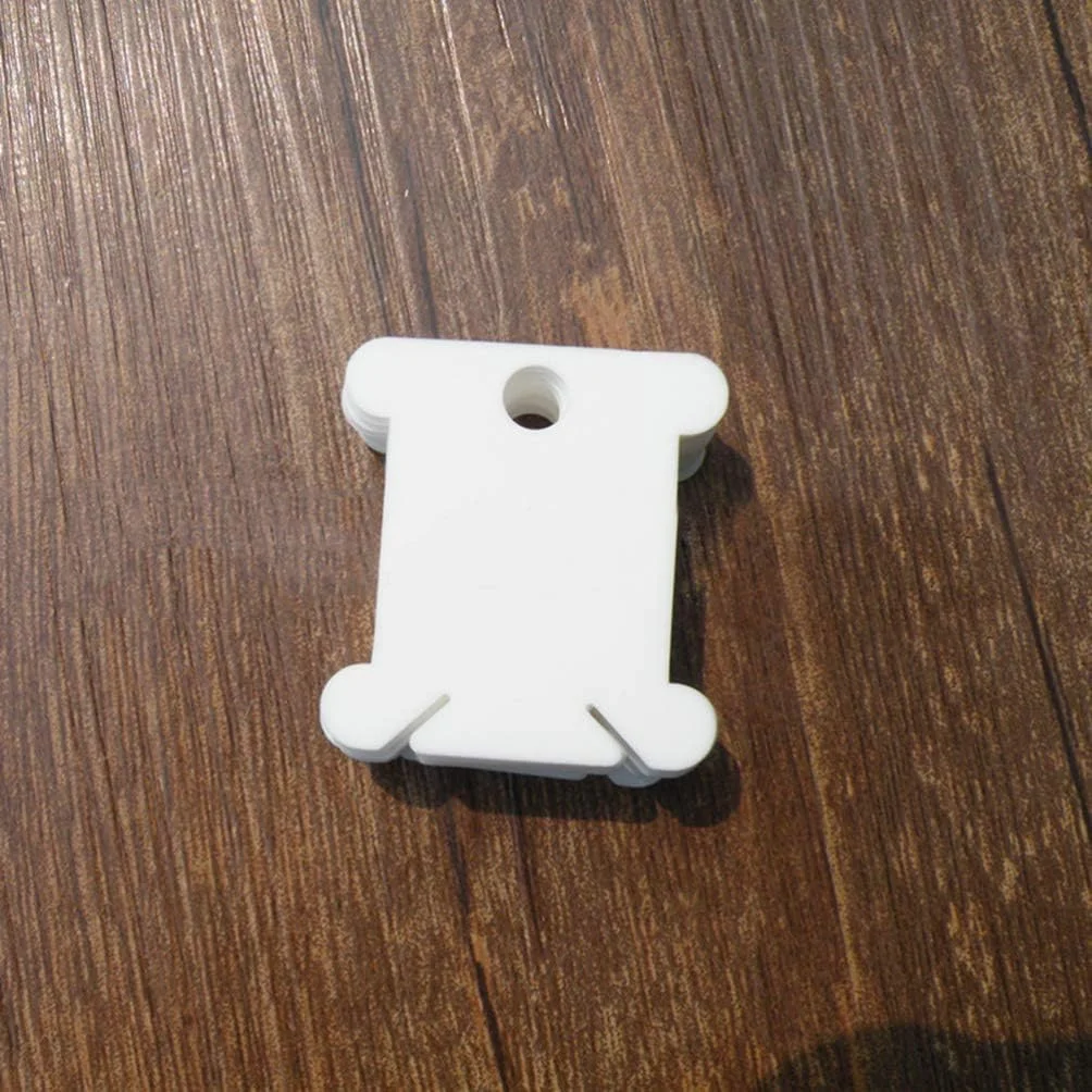 ماسوره های پلاستیکی نخ دندان برای نخ پنبه ای گلدوزی کوک متقاطع، صنایع دستی، خیاطی، ذخیره سازی، سفید، 200 عدد