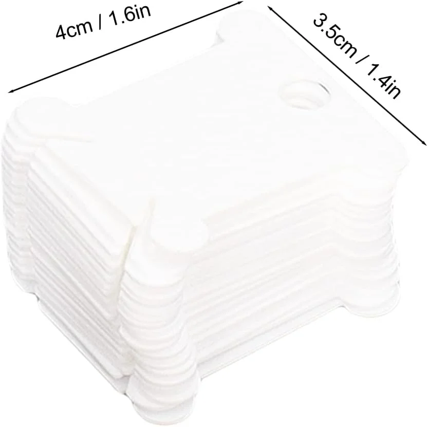 100 عدد ماسوره نخ دندان پلاستیکی، لوازم خیاطی ماسوره، ماسوره های گلدوزی با قرقره پیچ دستی، کاردستی های DIY (سفید)