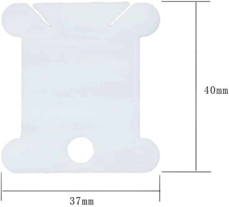 100 عدد قرقره نخ دندان پلاستیکی برای سازماندهی نخ کوک صلیبی، کارت نخ گلدوزی، نگهداری لوازم خیاطی برای خیاطی و صنایع دستی DIY (سفید)