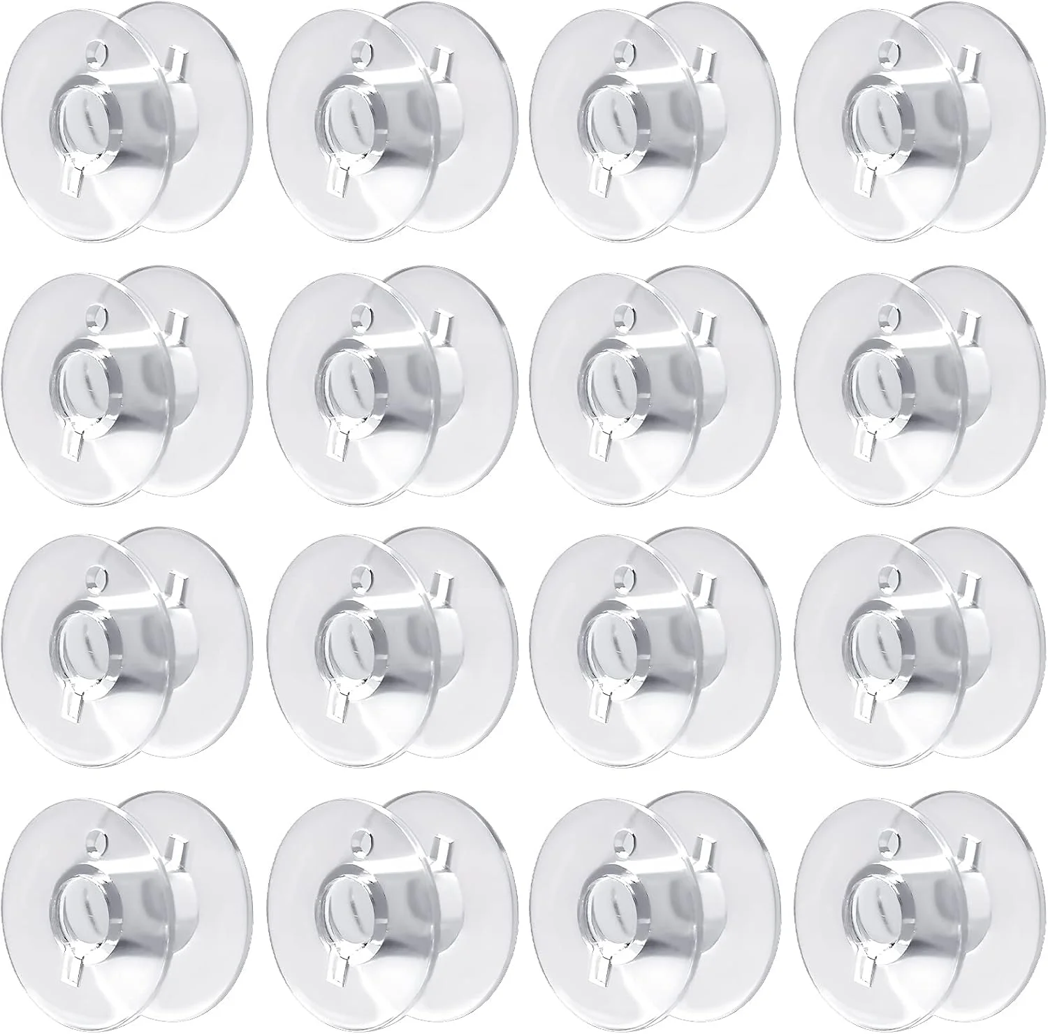 100 عدد ماسوره پلاستیکی، ماسوره های شفاف چرخ خیاطی برای Brother، Singer، Kenmore، Janome، اکثر چرخ خیاطی ها