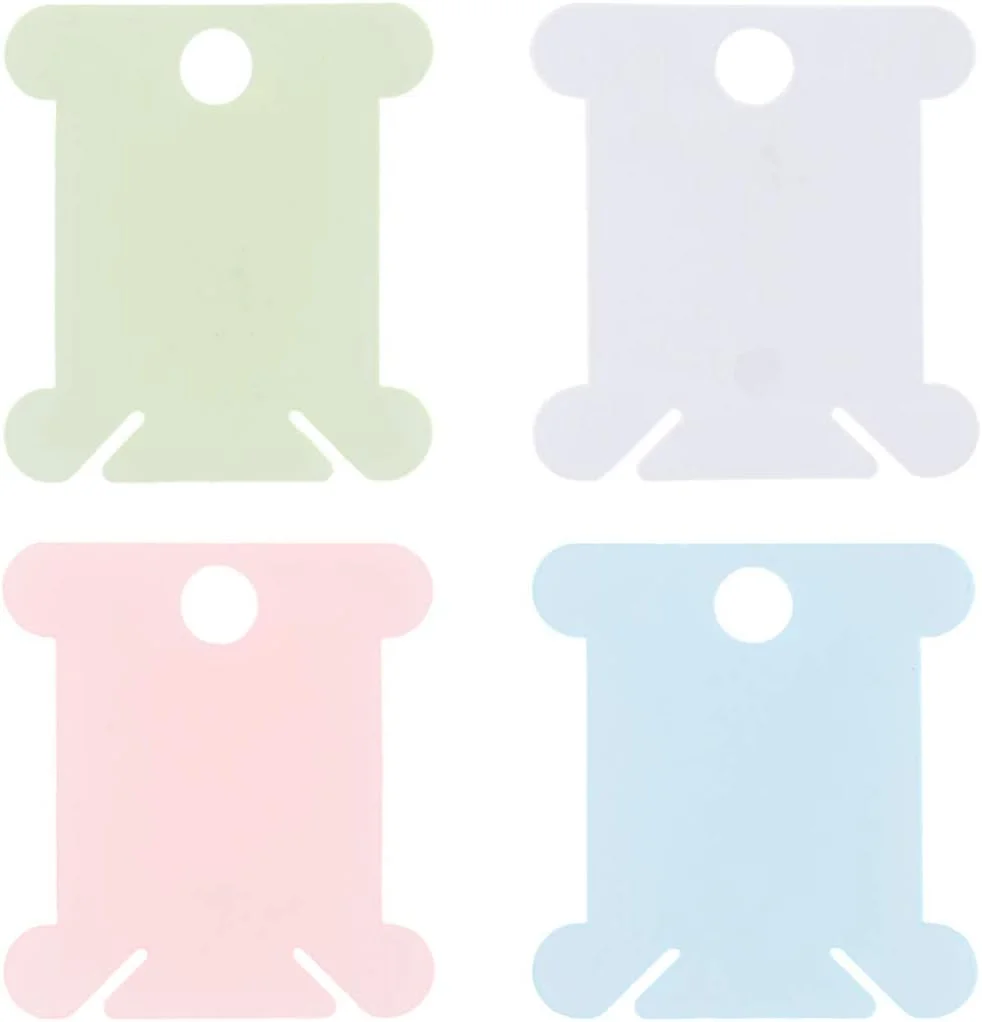 400 عدد قرقره نخ دندان پلاستیکی، کارت نخ گلدوزی، قرقره نخ بخیه متقاطع، سازمان دهنده نخ، کاردستی، خیاطی، ذخیره سازی (آبی، سبز، شفاف، صورتی)