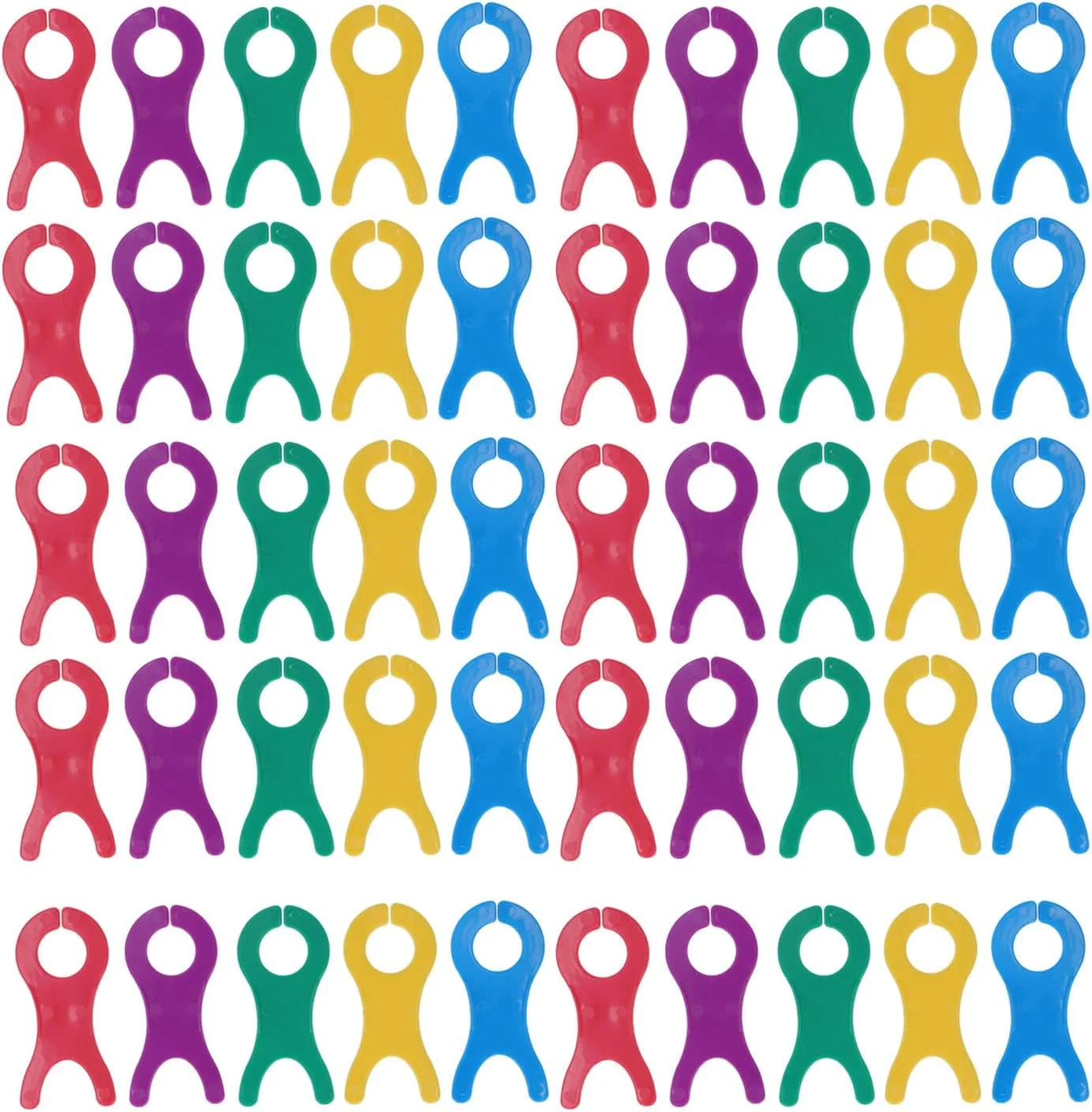 50 عدد ماسوره نخ، ماسوره های کارت نخ پلاستیکی ابزار بافندگی خیاطی قلاب بافی برای گلدوزی بافتنی صنایع دستی خیاطی