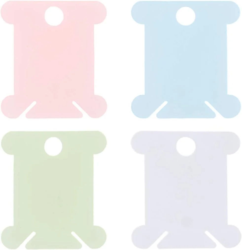 400 عدد قرقره نخ دندان پلاستیکی، کارت نخ گلدوزی، قرقره نخ بخیه متقاطع، سازمان دهنده نخ، کاردستی، خیاطی، ذخیره سازی (آبی، سبز، شفاف، صورتی)