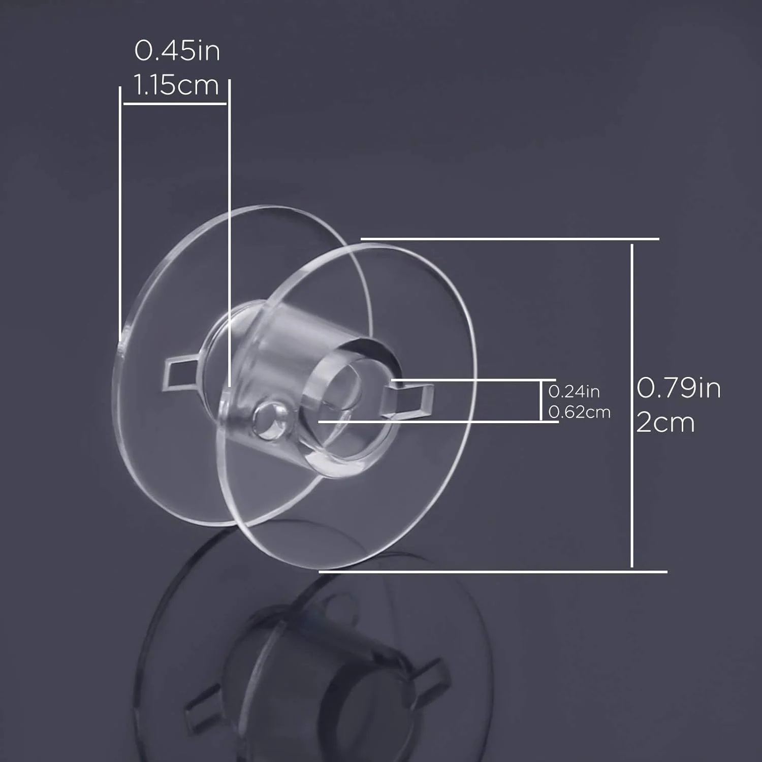 100 عدد ماسوره پلاستیکی، ماسوره های شفاف چرخ خیاطی برای Brother، Singer، Kenmore، Janome، اکثر چرخ خیاطی ها