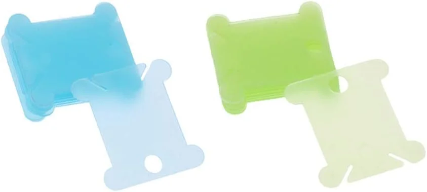 200 عدد قرقره نخ دندان پلاستیکی، کارت نخ گلدوزی، قرقره نخ بخیه متقاطع، سازمان دهنده نخ، کاردستی، لوازم خیاطی (آبی سبز)