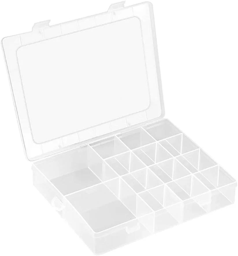 مجموعه 14 تایی قرقره نخ دندان پلاستیکی سفید، قرقره نخ گلدوزی با جعبه نگهداری سازمان دهنده برای گلدوزی، دوخت متقاطع، نگهداری جواهرات