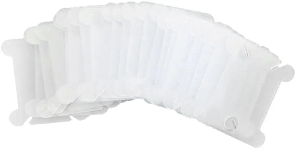 120 عدد ماسوره نخ دندان پلاستیکی، نگهدارنده نخ گلدوزی برای گلدوزی و صنایع دستی DIY - شفاف