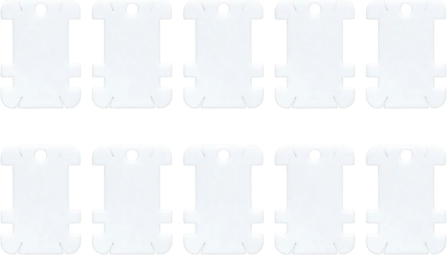 200 عدد قرقره نخ دندان پلاستیکی 5.6x4.1 سانتی متر، سیم پیچ نخ گلدوزی پلاستیکی برای نگهداری نخ خیاطی