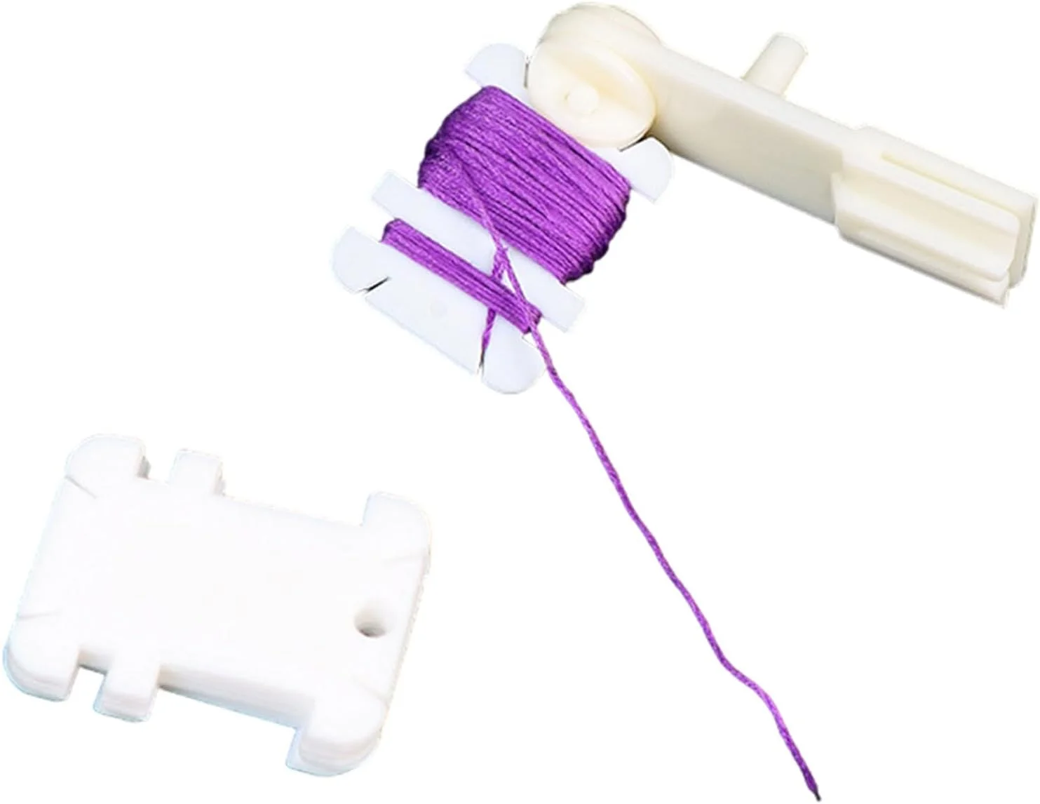 200 عدد قرقره نخ دندان پلاستیکی 5.6x4.1 سانتی متر، سیم پیچ نخ گلدوزی پلاستیکی برای نگهداری نخ خیاطی