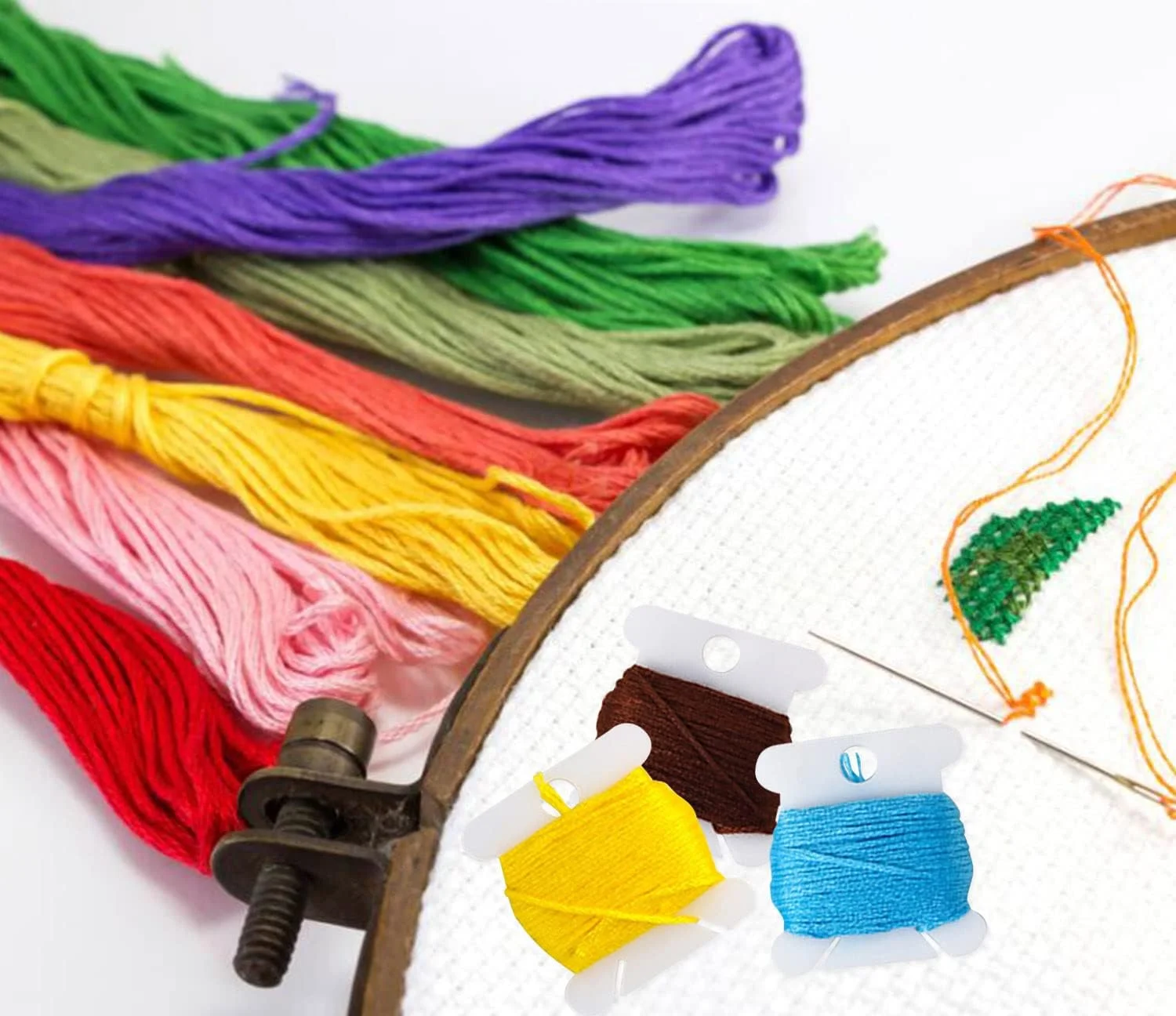 50 عدد قرقره نخ دندان پلاستیکی، کارت نخ دندان پلاستیکی، قرقره نخ گلدوزی، سازمان دهنده قرقره نخ دندان، کارت نخ با سیم پیچ نخ دندان برای صنایع دستی گلدوزی DIY ذخیره سازی نخ خیاطی (سفید)