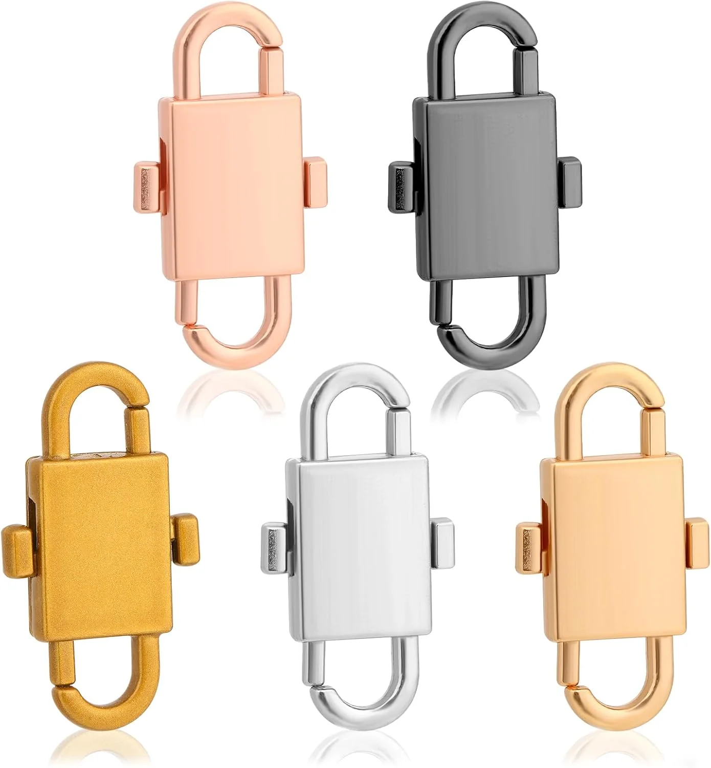 قفل زیپ ضد سرقت Piriuuo، 5 عدد گیره زیپ، بازشو جانبی، دکمه دوبل، کشنده زیپ، گیره زیپ ضد سرقت، نگهدارنده زیپ بسته، قفل زیپ برای کوله پشتی، چمدان، کیف پول، کیف