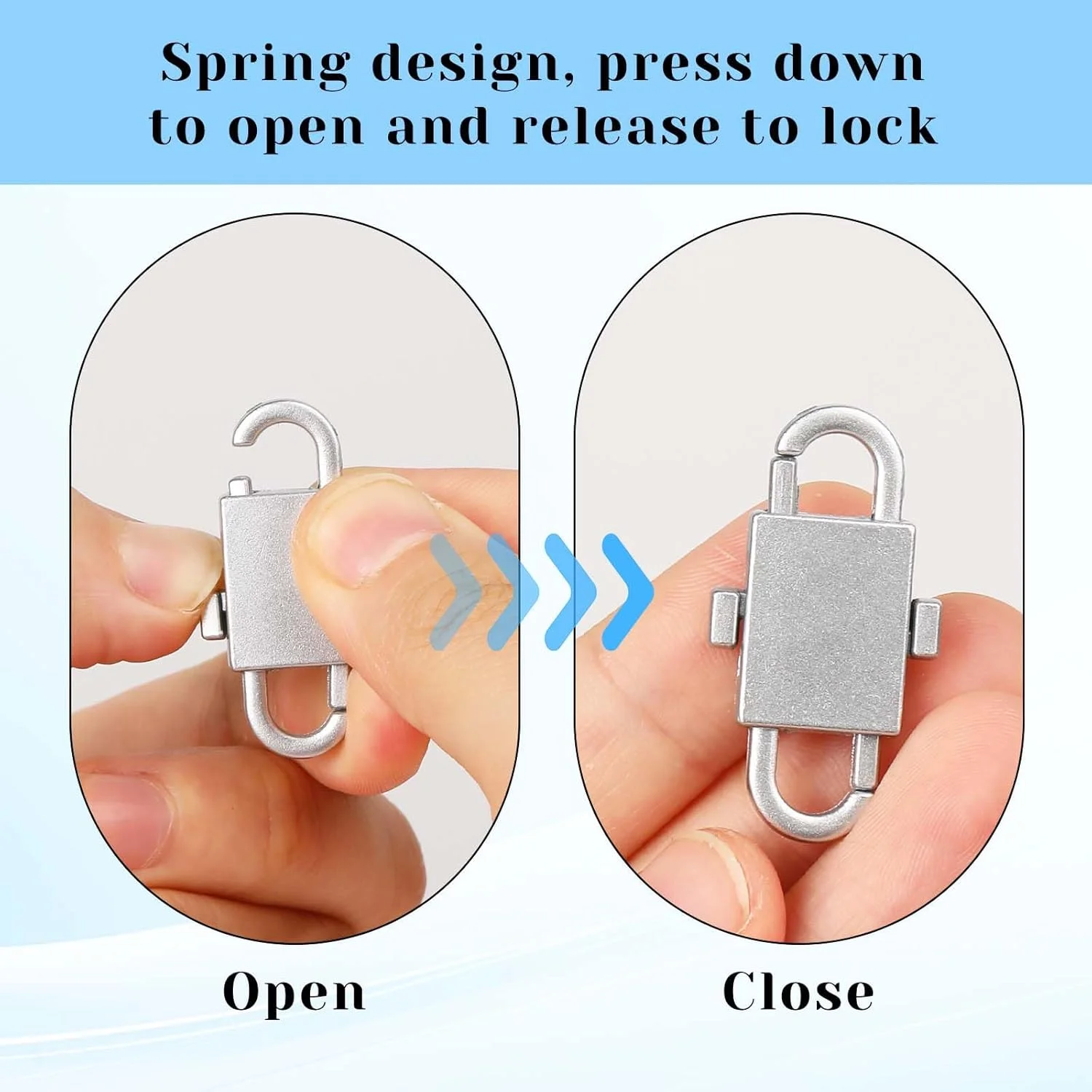 قفل زیپ ضد سرقت Piriuuo، 5 عدد گیره زیپ، بازشو جانبی، دکمه دوبل، کشنده زیپ، گیره زیپ ضد سرقت، نگهدارنده زیپ بسته، قفل زیپ برای کوله پشتی، چمدان، کیف پول، کیف