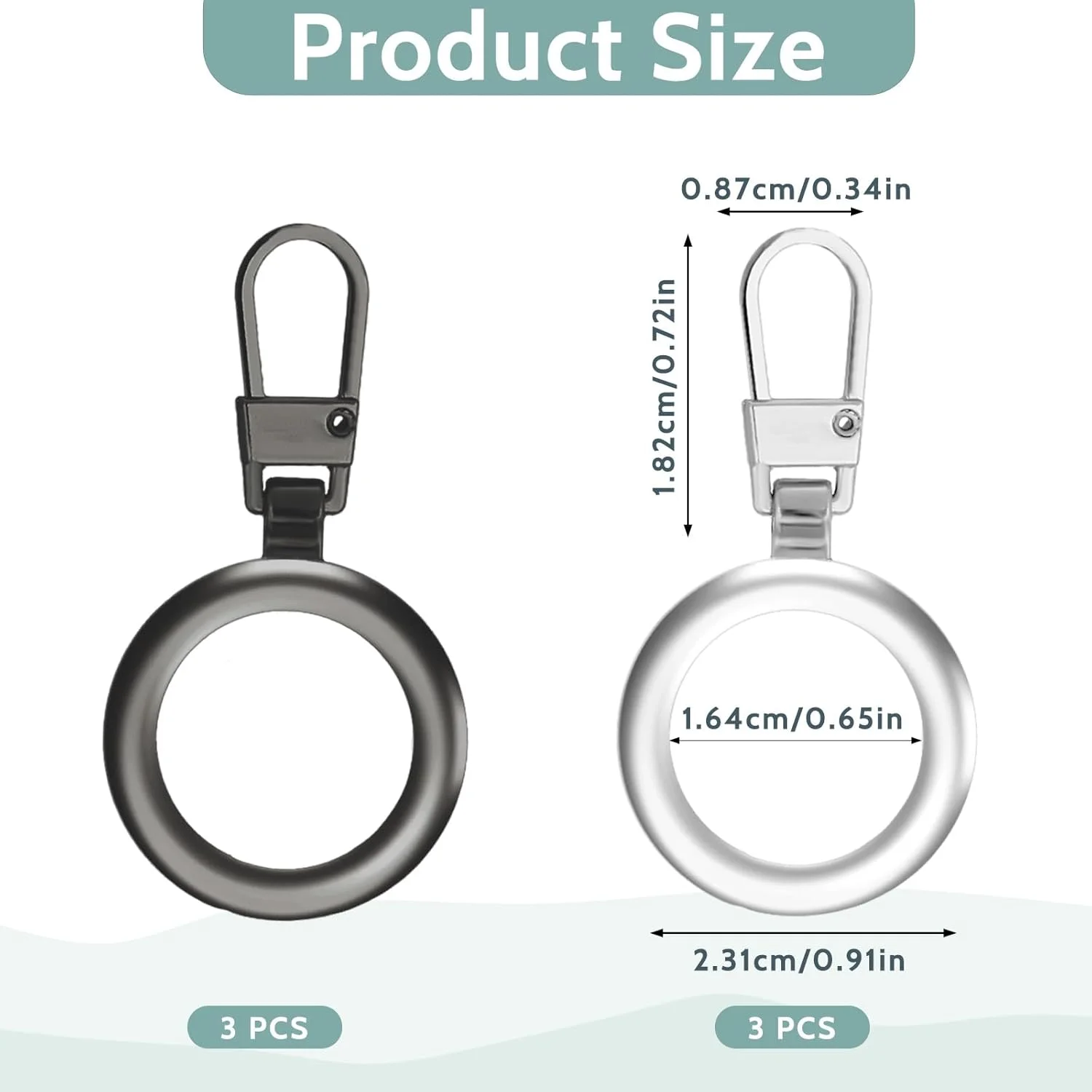 پیریو 6 عدد جایگزین سرزیپ، جایگزینی زیپ شکسته، زبانه های سرزیپ جداشدنی، کشویی جایگزین زیپ، سرزیپ برای چکمه، کیف پول، چمدان، لباس، کت، ژاکت، کوله پشتی