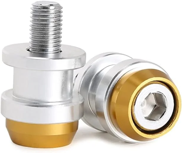 اسپول های بازویی چرخشی 10 میلی متری Grand Pitstop / بوبین پایه پادوک M10 با درپوش دوتایی مشکی و طلایی برای نینجا 650 (2016)