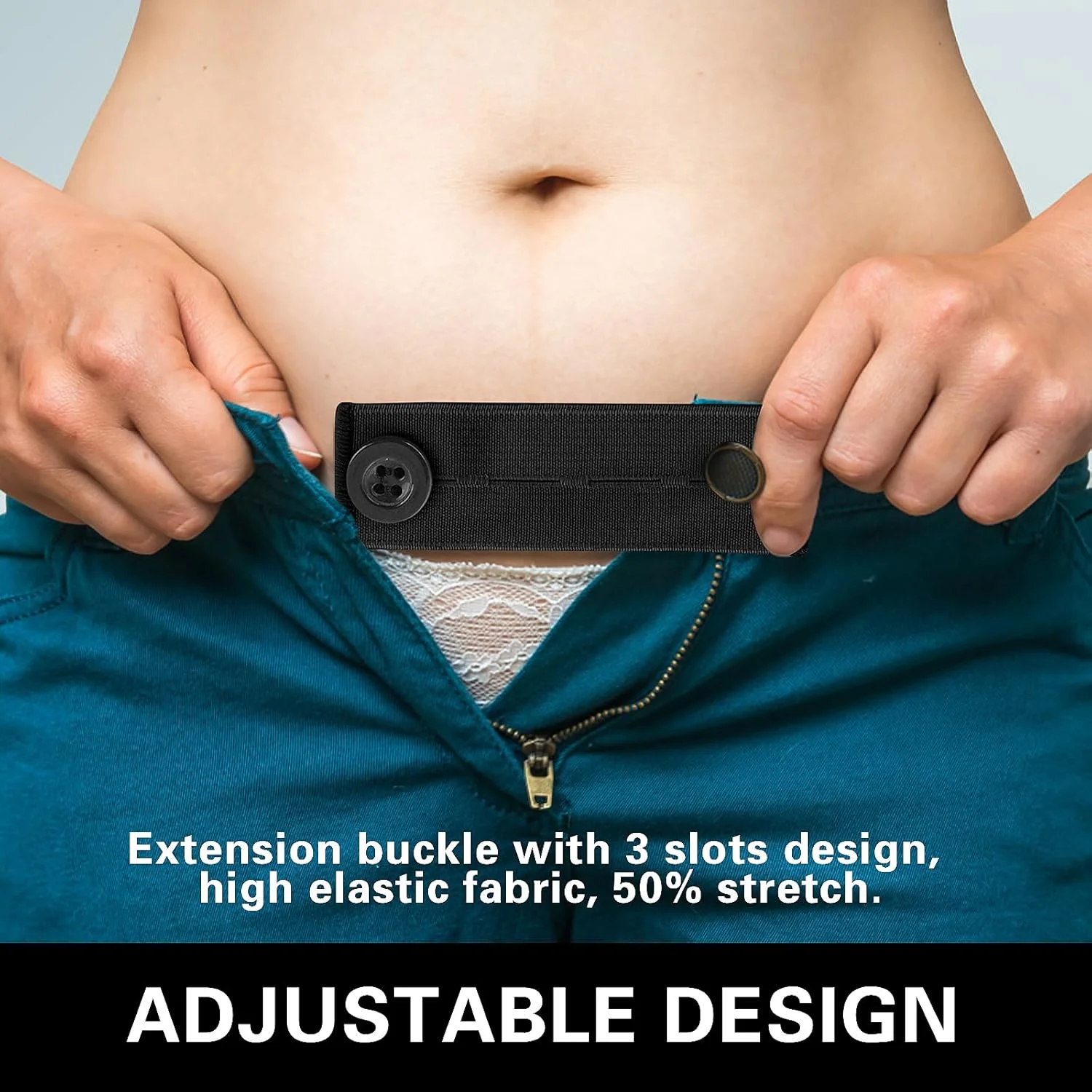 پیریو 8 عدد افزایش دهنده کمر برای شلوار، افزایش دهنده کمربند قابل تنظیم برای زنان، دکمه افزایش دهنده کمر الاستیک برای شلوار، افزایش دهنده شلوار بارداری، افزایش دهنده شلوار برای شلوار جین، 4 رنگ