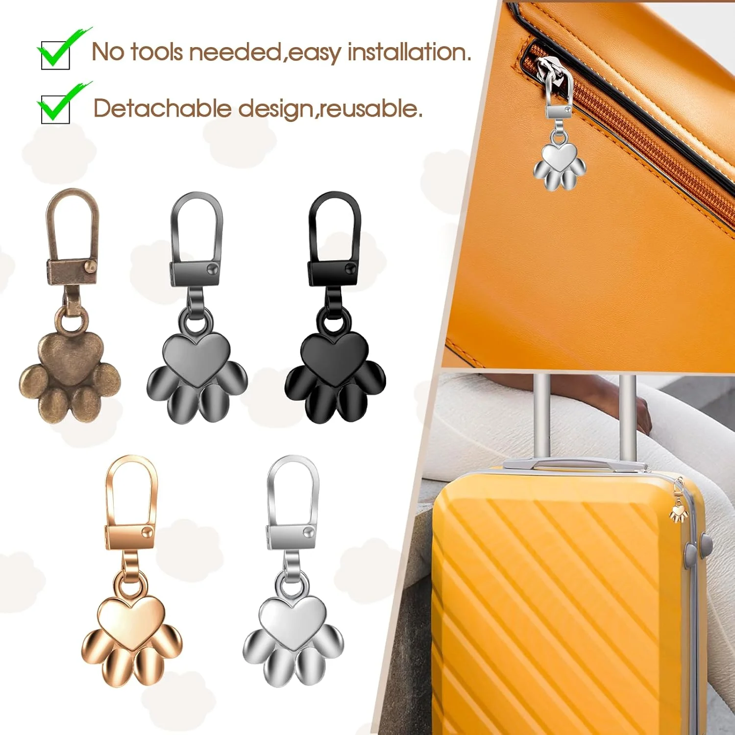 پیرییوو 5 عدد سرزیپ طرح پنجه سگ، آویز زیپ، جایگزین سرزیپ، جاکلیدی رد پای سگ، زبانه زیپ، آویزهای زیپ برای ساخت جواهرات، کیف و صنایع دستی پیرییوو 5 عدد سرزیپ طرح پنجه سگ، آویز زیپ، جایگزین سرزیپ، جاکلیدی رد پای سگ، زبانه زیپ، آویزهای زیپ برای ساخت جواهرات، کیف و صنایع دستی