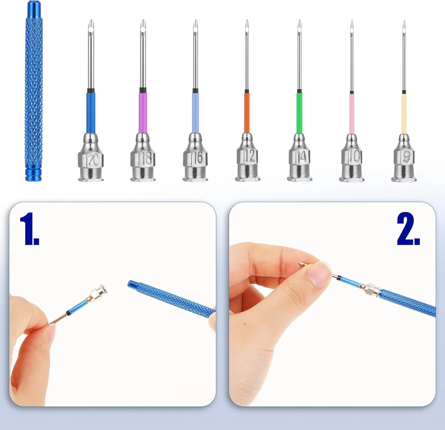 مجموعه سوزن پانچ پیریوئو 20 عددی، ابزار سوزن پانچ قابل تنظیم، مجموعه های گلدوزی سوزن پانچ، کیت سوزن پانچ برای مبتدیان بزرگسال