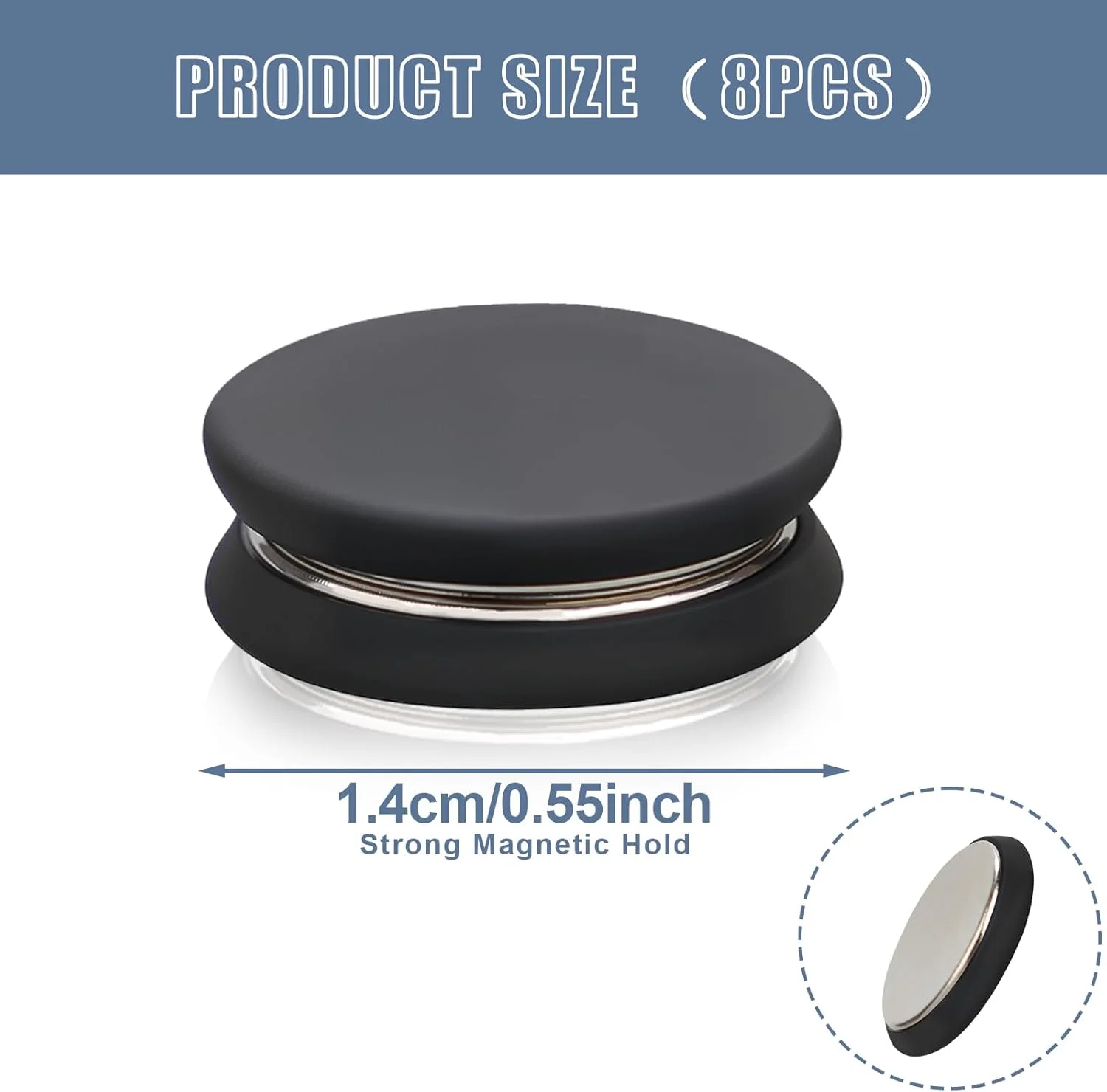 پین های مغناطیسی حجاب Pinsit، 8 عددی، مشکی، بیضی مات، آهنرباهای قوی چند منظوره، پین مغناطیسی روسری بدون سوزن، سبک سنجاق سینه کلاسیک، جنس آلیاژ فلز