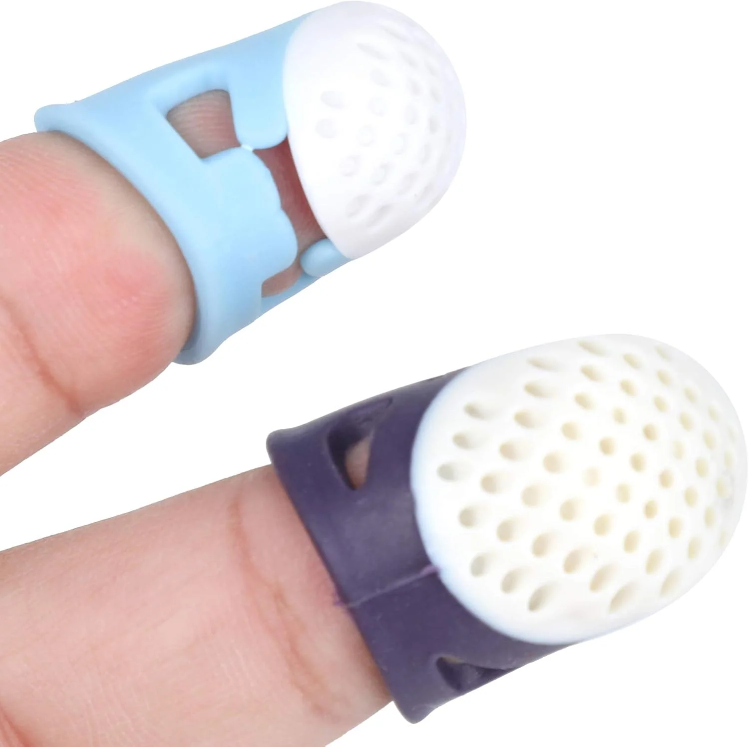 محافظ انگشت پینسوفی، محافظ نوک انگشت، انگشتانه نرم 2 عددی مناسب برای کارهای دستی، گلدوزی، خیاطی خانگی