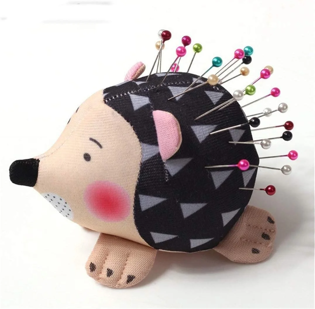 بالشتک سوزن طرح جوجه تیغی پارچه ای نرم، لوازم جانبی خیاطی، نگهدارنده سوزن ته گرد، ابزار کاردستی خیاطی