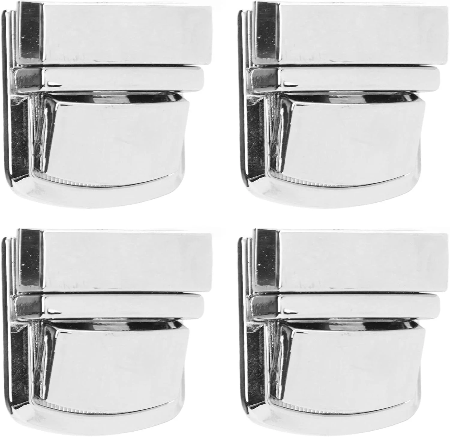 قفل کیف پول فشاری 4 عددی، قفل کیف نقره ای، قفل سگکی، قفل فلزی کیف دستی