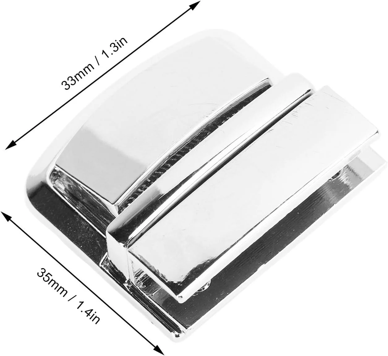 قفل کیف پول فشاری 4 عددی، قفل کیف نقره ای، قفل سگکی، قفل فلزی کیف دستی