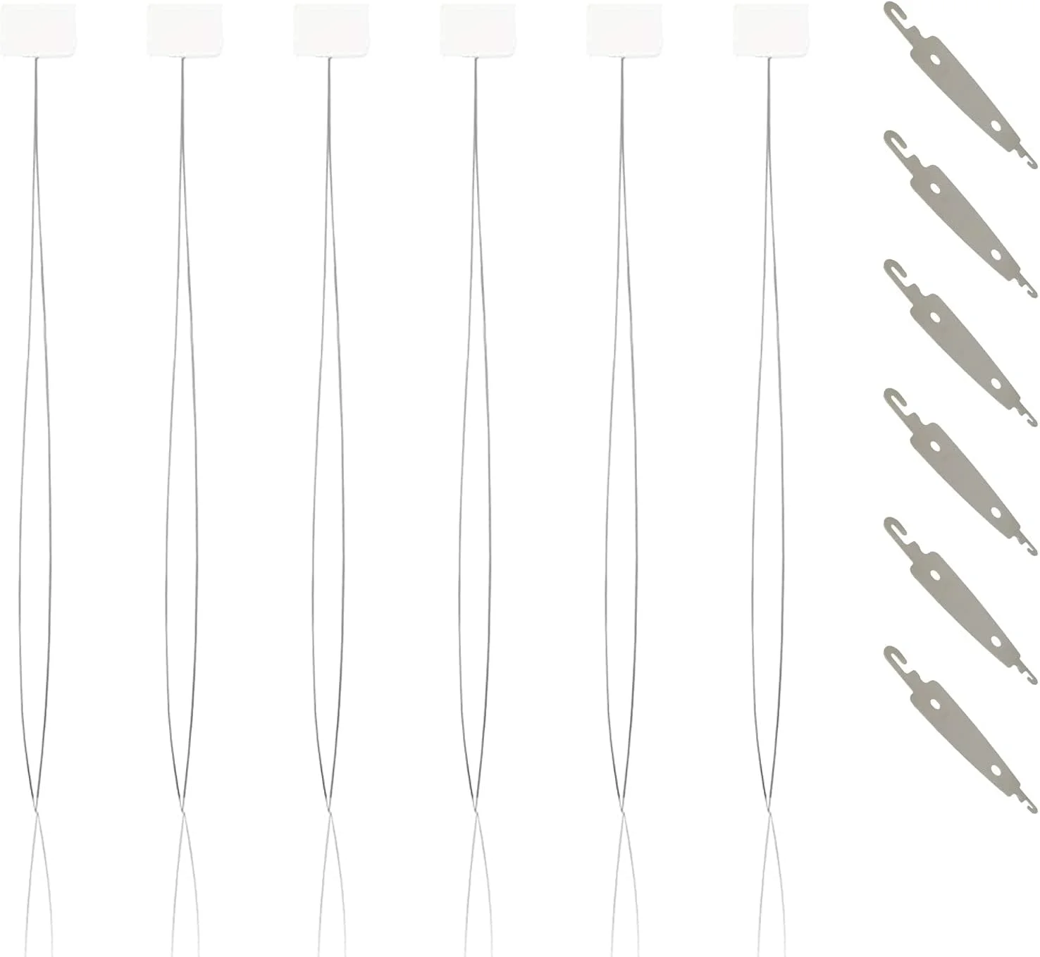 نخ‌کش سوزن JSM، 6 عددی، مناسب برای نخ دندان گلدوزی، ابزار کاردستی کوک ضربدری برای خیاطی دستی DIY، 20 سانتی‌متر (به همراه 6 عدد نخ‌کش سوزن کوچک هدیه)