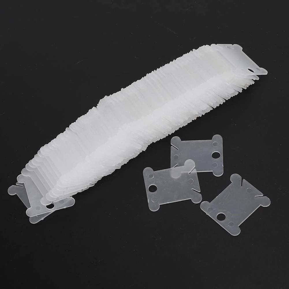 100 عدد تخته نخ پیچ پلاستیکی کوک صلیبی، صفحه سیم پیچ، لوازم جانبی خیاطی DIY