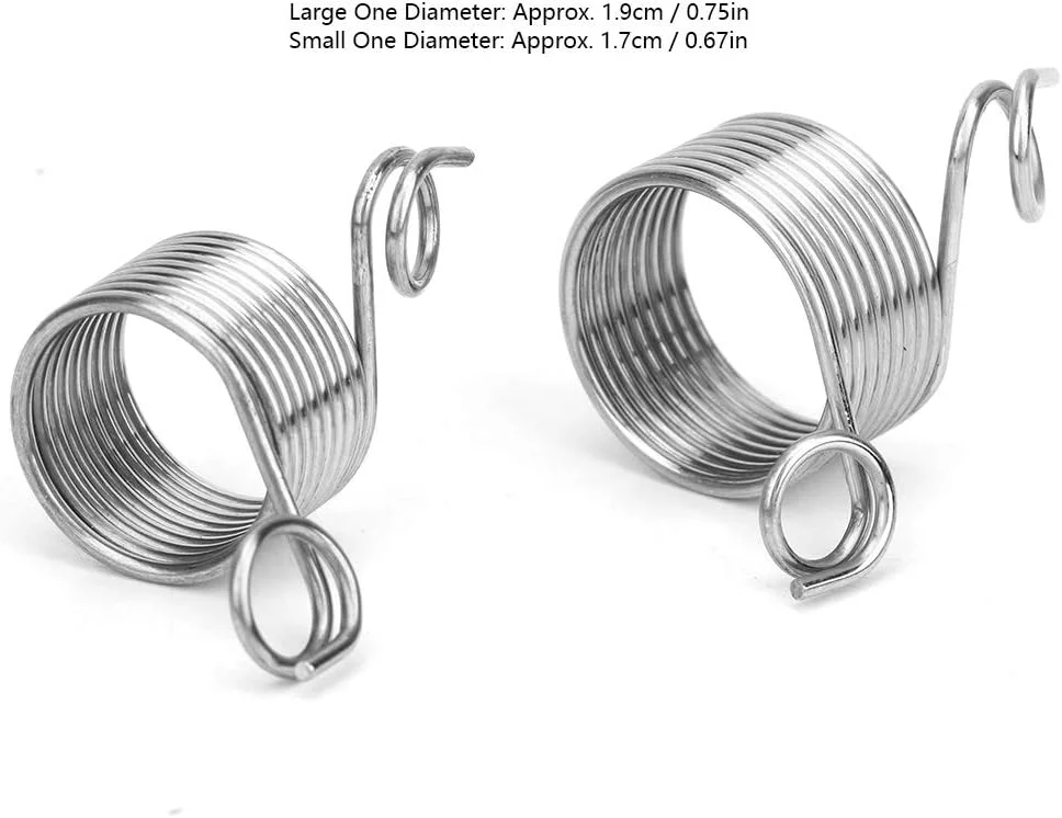 دو عدد انگشتر بافتنی مارپیچ استیل ضد زنگ، ابزار و لوازم جانبی برای بافتنی