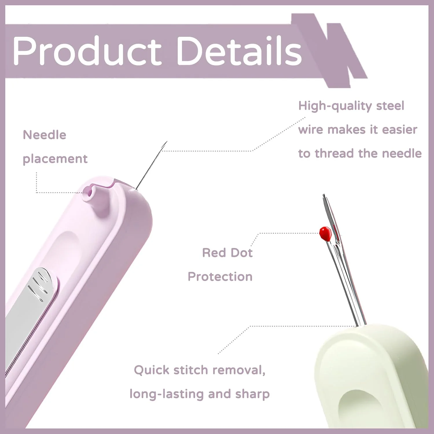 نخ‌کش سوزن 3 عددی 2 در 1، نخ‌کشی و دوخت سریع، نخ‌کش سوزن، نخ دوخت قابل حمل، نخ‌کش دستی، نخ‌کش سوزن برای گلدوزی