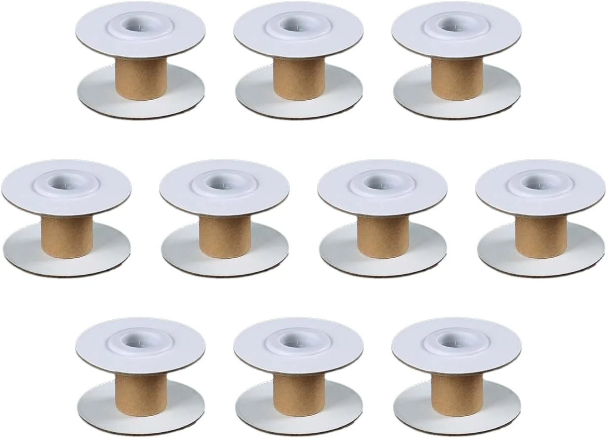 10 عدد قرقره نخ کاغذی خالی، قرقره سیم خالی، قرقره های خالی، قرقره های خیاطی کاغذی قابل جابجایی، قرقره های سیم، ماسوره برای نخ، نخ ریسی، روبان، نخ گلدوزی، صنایع دستی، 6 x 3 سانتی متر