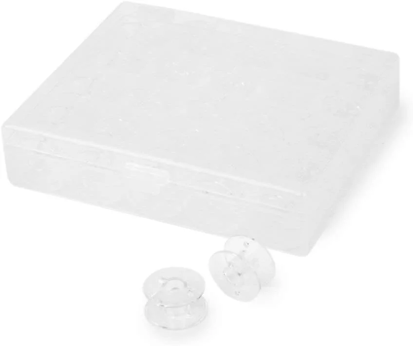 جعبه 25 عددی بوبین 25 ولت با بوبین های سفید چرخ خیاطی