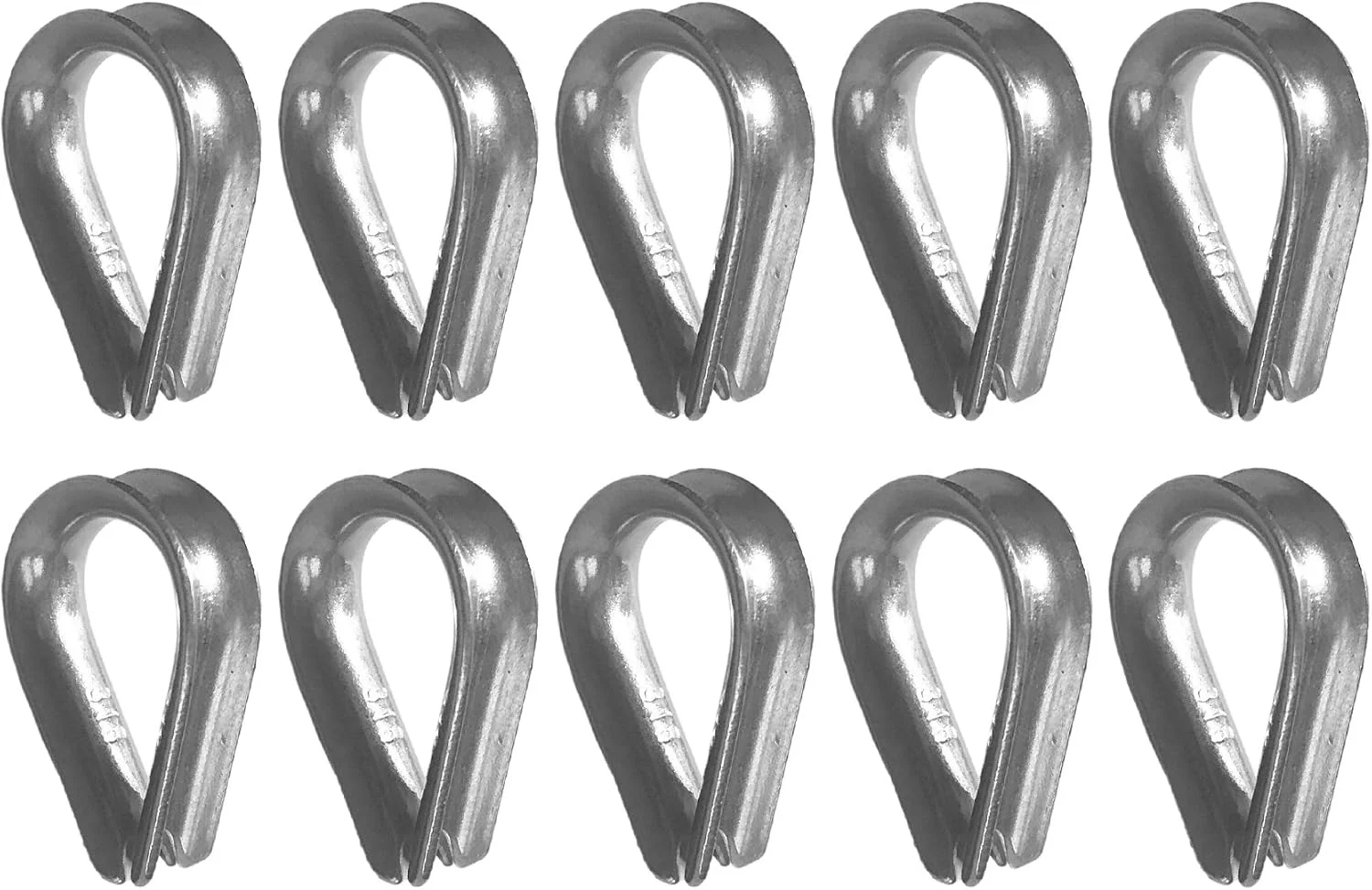 ۱۰ عدد انگشتانه طناب استیل ضد زنگ 316 گرید دریایی 4 میلی متر برای طناب سایز 5/32 اینچ