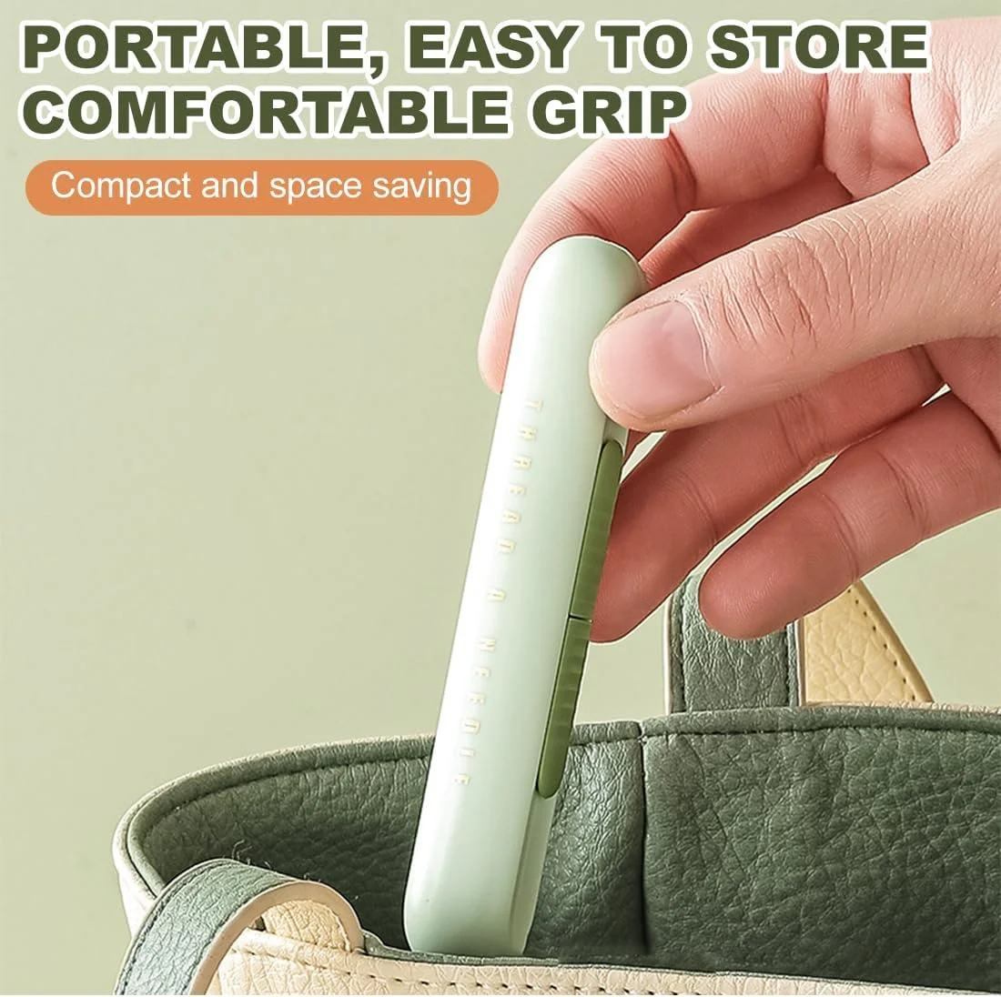 نخ‌سوزن‌کن 2 عددی، نخ‌سوزن‌کن 2 در 1، نخ‌سوزن‌کن پلاگین‌دار برای بافندگی، صنایع دستی، خیاطی دستی، سبز، زرد کرمی