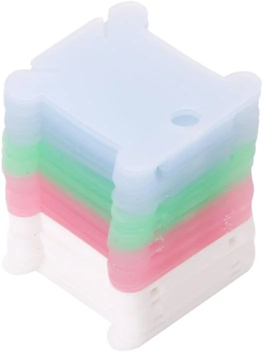 50 عدد قرقره نخ گلدوزی، نخ صنایع دستی، نگهدارنده نخ کوک پلاستیکی