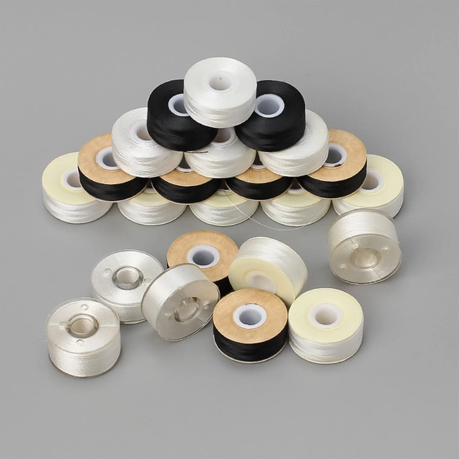 20 عدد ماسوره چرخ خیاطی با نخ برای ماشین های گلدوزی خانگی و ابزار خیاطی