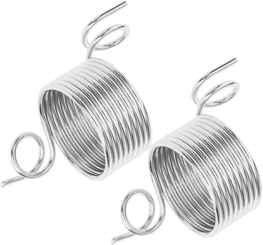 دو عدد انگشتانه بافتنی، راهنمای نخ کلاه بافتنی، حلقه انگشتی 1.5 سانتی متری، لوازم جانبی بافتنی، فلزی