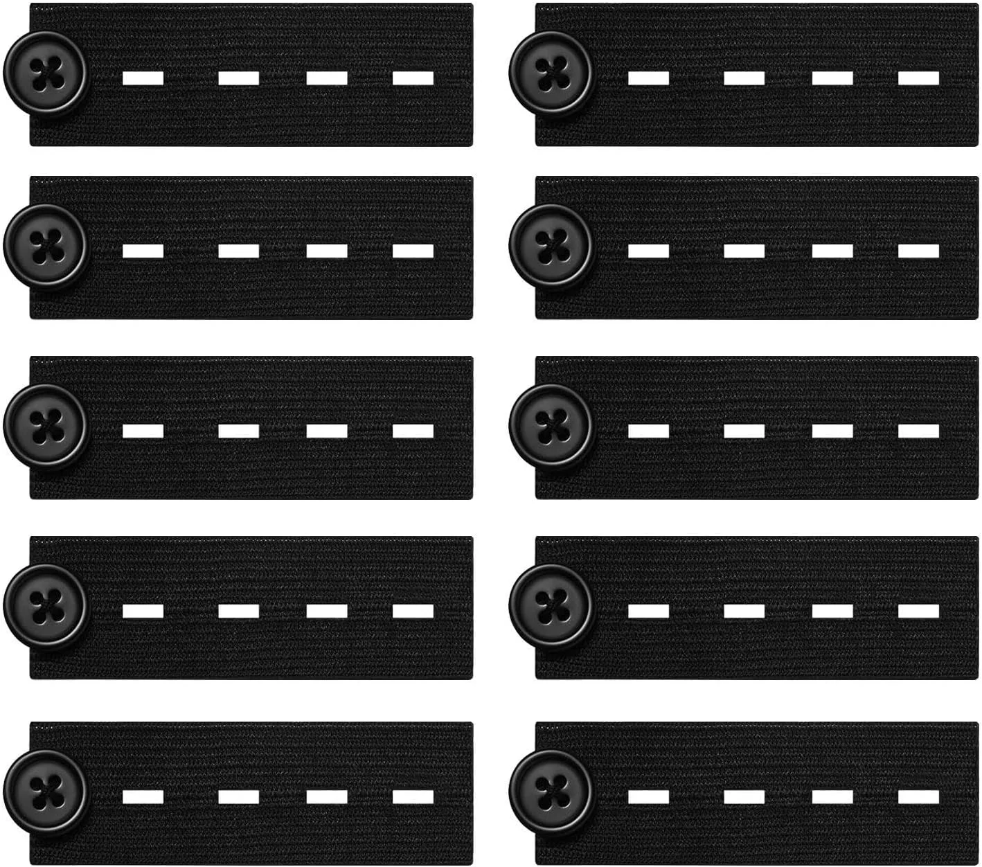 10 عدد سگک کششی الاستیک، افزایش دهنده کمر، سگک افزایش دهنده قابل تنظیم، افزایش دهنده کمر الاستیک، دکمه افزایش دهنده کمر