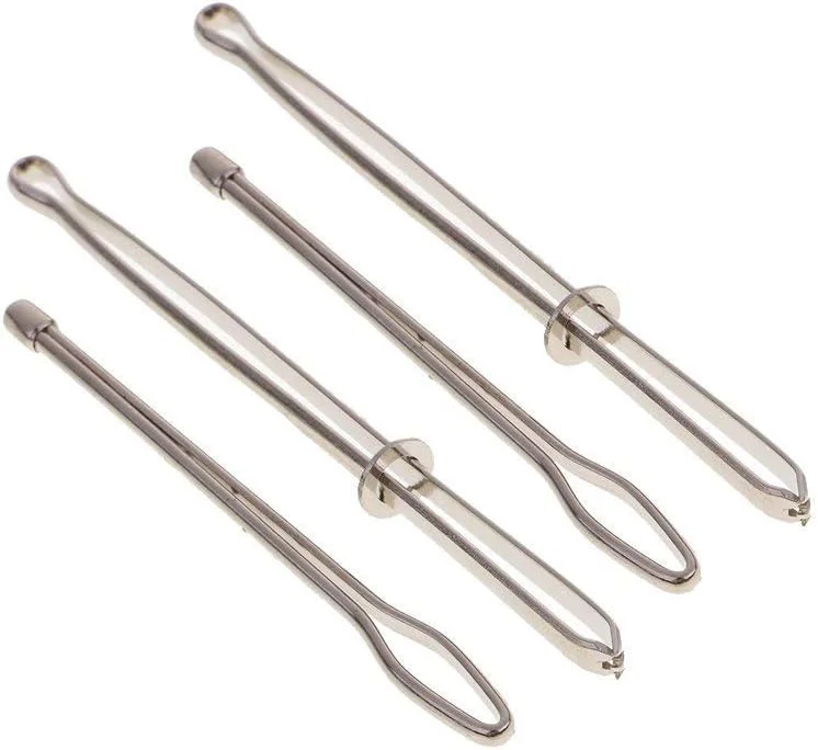 4 عدد سوزن نخ رد کن، ابزار بافت نوار الاستیک، نخ رد کن استیل ضد زنگ