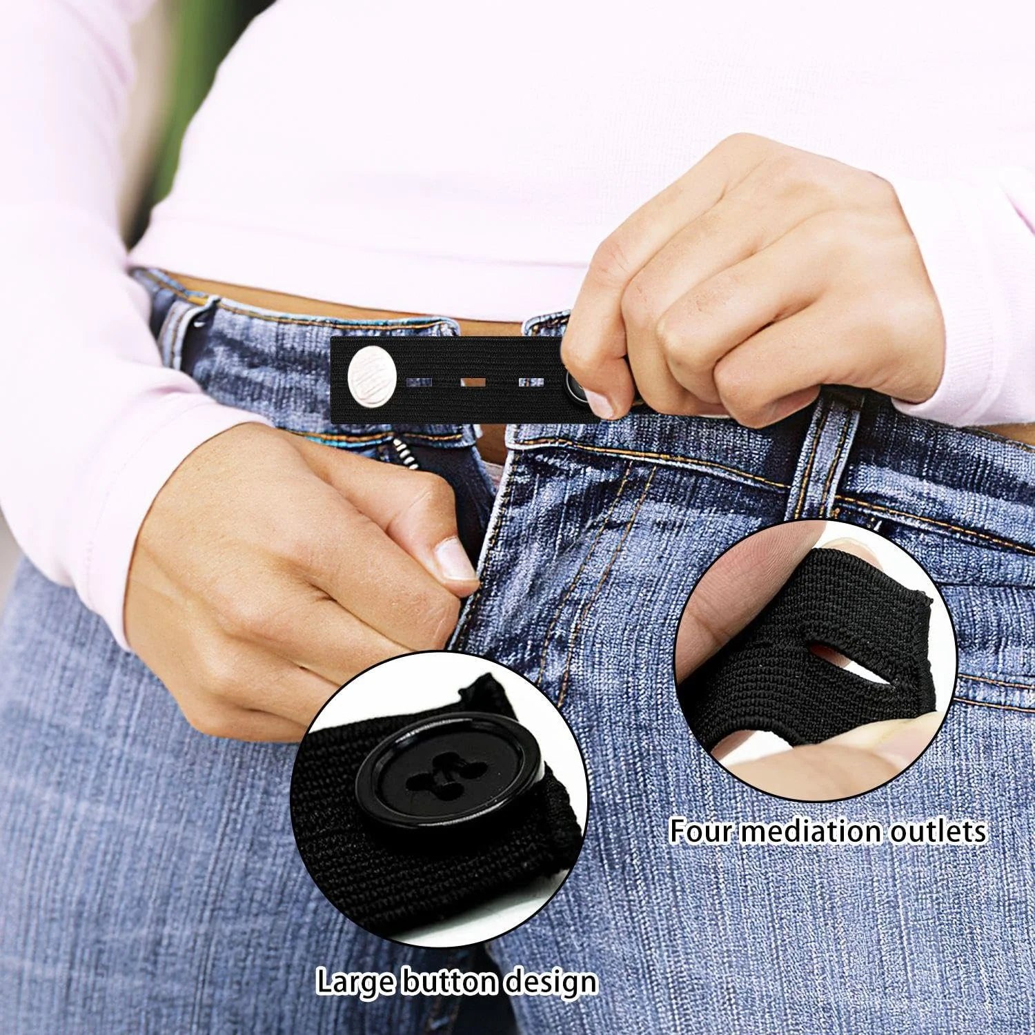 10 عدد سگک کششی الاستیک، افزایش دهنده کمر، سگک افزایش دهنده قابل تنظیم، افزایش دهنده کمر الاستیک، دکمه افزایش دهنده کمر