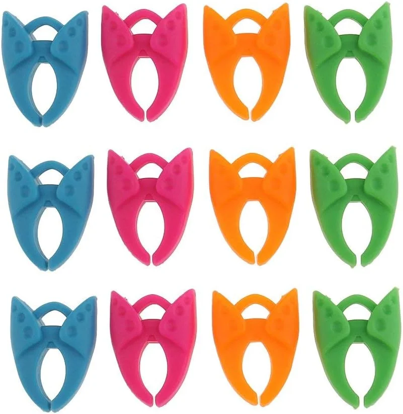 24 عدد گیره نگهدارنده قرقره سیلیکونی رنگارنگ، ابزار خیاطی