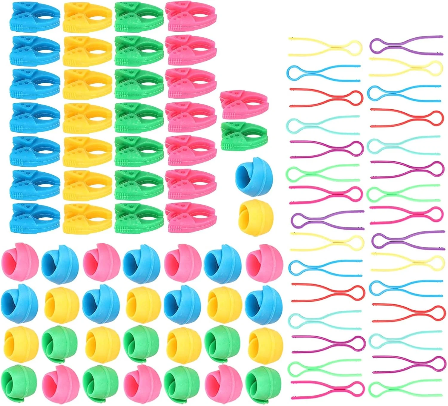 مجموعه 90 عددی گیره نخ قرقره، گیره های نگهدارنده قرقره، گیره نخ، نگهدارنده، نخ قرقره، محافظ قرقره، نگهدارنده قرقره سیلیکونی، نگهدارنده نخ برای خیاطی