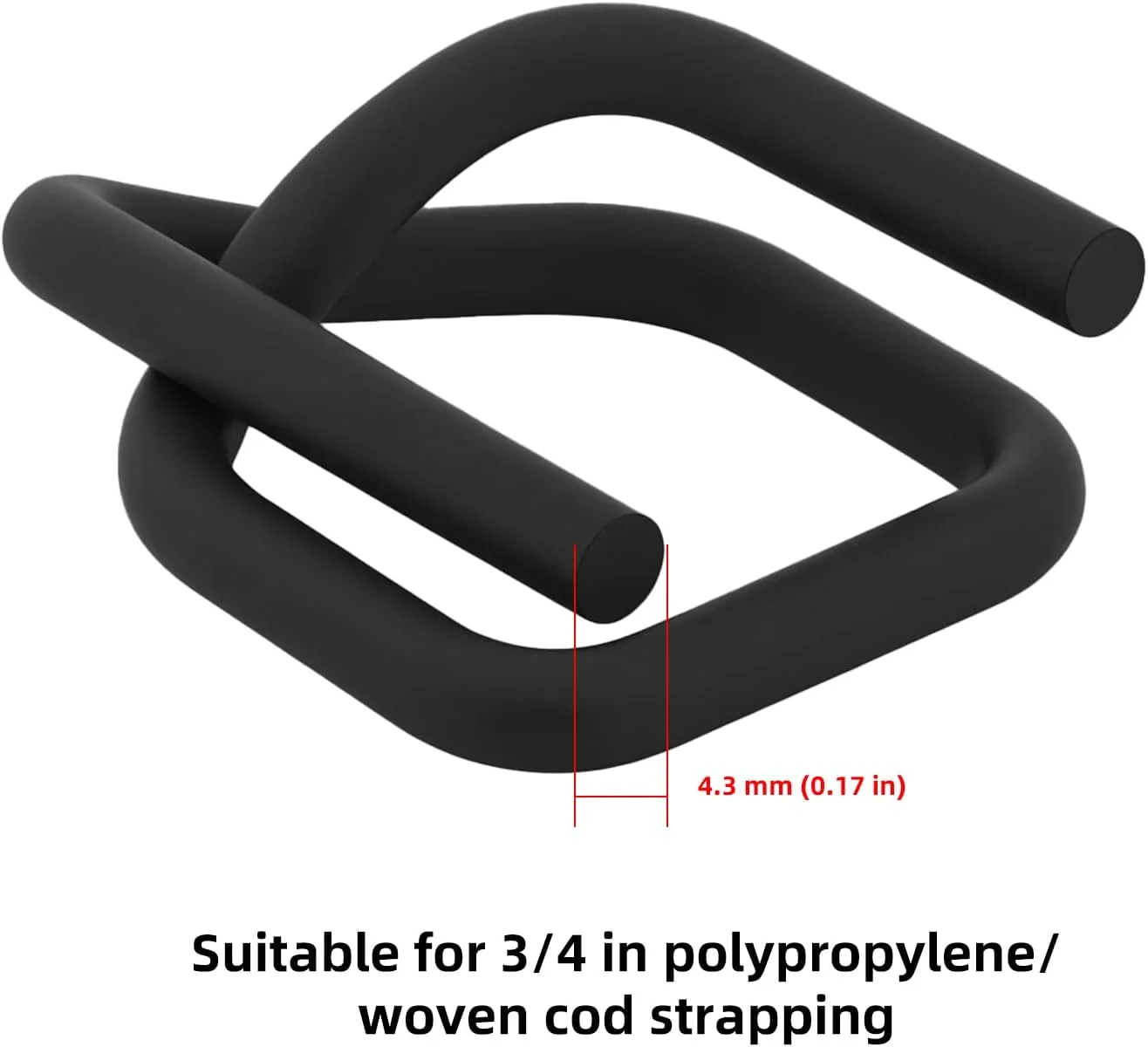 بسته 150 عددی بست فلزی سیم فسفاته، برای تسمه بافته شده 3/4 اینچی، فلز ضخیم با قطر 0.17 اینچ، مقاوم در برابر خوردگی و سایش